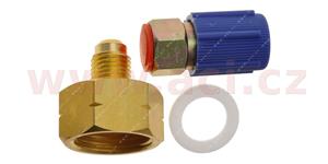 adaptér fľaše R134a + adaptér rýchlospojky R134a LP - nízkotlakový