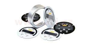 AEM X-Series stříbrný rámeček a bílá+černá stupnice pro MS 30-0302