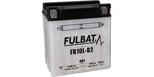 batérie 12V, YB10L-B2, 11Ah, 130A, konvenčné 135x90x145, FULBAT (vr. balenie elektrolytu)
