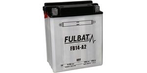 baterie 12V, YB14-A2 (12N14-4A), 14Ah, 175A, konvenční 134x89x166, FULBAT (vč. balení elektrolytu)