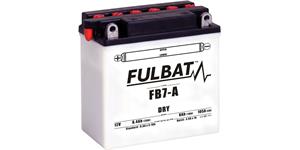batérie 12V, YB7-A, 8Ah, 105A, konvenčné 135x75x133 FULBAT(vč. balenie elektrolytu)