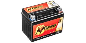 baterie gelová 12V, YB4L-B, 4Ah, 35A, BANNER Bike Bull GEL 120x70x91