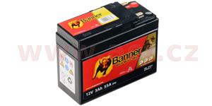 baterie gelová 12V, YTR4A-BS, 3Ah, 40A, BANNER Bike Bull GEL 112x48x85