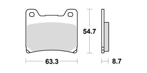 brzdové doštičky, BRAKING (semi-metalická zmes SM1) 2 ks v balenie