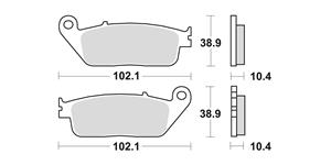 brzdové doštičky, BRAKING (semi-metalická zmes SM1) 2 ks v balenie