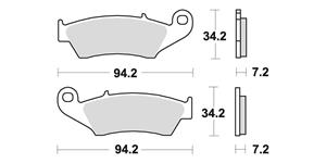 brzdové doštičky, BRAKING (semi-metalická zmes SM1) 2 ks v balenie