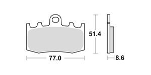 brzdové doštičky, BRAKING (semi-metalická zmes SM1) 2 ks v balenie