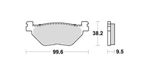 brzdové doštičky, BRAKING (semi-metalická zmes SM1) 2 ks v balenie