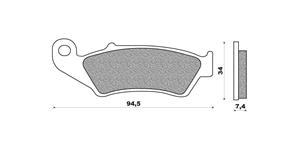 brzdové doštičky (zmes OFF ROAD DIRT RACE SINTERED) NEWFREN (2 ks v balenie)