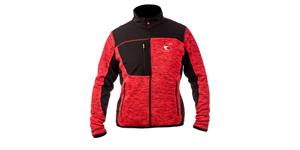 bunda ACI kombinace úplet a softshell - červená + černá
