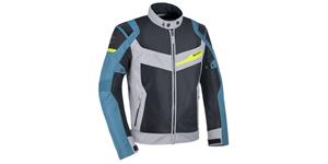 bunda DAKAR D2D AIR, OXFORD (stříbrná/modrá/fluo)