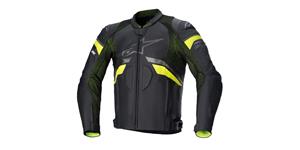 bunda GP PLUS R RIDEKNIT, TECH-AIR 5 kompatibilný, ALPINESTARS (černá/žlutá fluo)