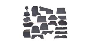 Carpet set, complete, black CLASSIC