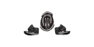 cheek pads and hat liner for helmet Cross Cup Two/Sonic, CASSIDA (black/grey)