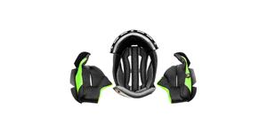 cheek pads and hat liner for helmet Cross Cup Two/Sonic, CASSIDA (black/grey/yellow fluo)