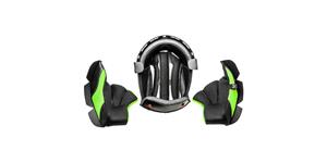 cheek pads and hat liner for helmet Cross Cup Two/Sonic Junior, CASSIDA, kids (black/grey/yellow fluo)