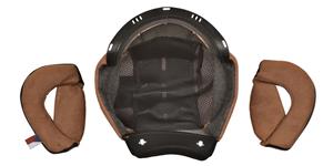 cheek pads and hat liner for Oxygen 2.0 helmets, CASSIDA (black/brown)