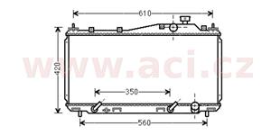 chladič 1.4i 16V (+A±AC), 1.6i 16V (+A±AC) typ CALSONIC [350*650*16]