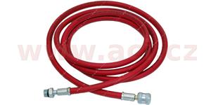 hadica červená HP 2.5 m R134a, plnička 1/2" ACME, (12.7 mm), rýchlospojka M14x1.5, pre plniace stanice R134a VALEO/SPX/BOSCH