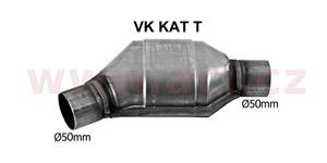 katalyzátor benzín do 3500 ccm, 200hp, atypický, ker. vložka, vnitř. průměr 51 mm, úhel trubek 45° FENNO