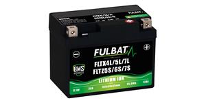 lithiová baterie  LiFePO4  (bez LCD)  YTX4L-BS, YTX5L-BS, YTZ5S-BS, YTZ6S-BS  FULBAT  12V, 2Ah, 120A, hmotnost 0,50 kg, 107x56x85