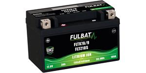 lithiová baterie  LiFePO4  YTX7A-BS, YTX9-BS, YTZ10S-BS  FULBAT  12V, 3Ah, 180A, hmotnost 0,65 kg, 150x87x93