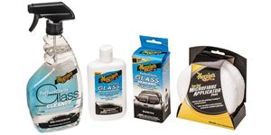 MEGUIARS Perfect Clarity Glass Care Kit - čistič, leštenie, tekuté stierače (sada)