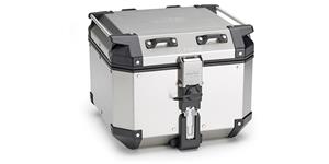 MONOKEY TopCase K-FORCE - 42l, KAPPA (strieborný, hliník, 40,9x32,3x45,4 cm)