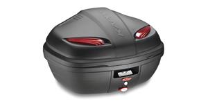 MONOLOCK TopCase - 47l, KAPPA (čierny, červené odrazky, kompozit)