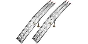 nájazdová rampa HD - skladacie - hliníková (s podperou), Q-TECH (max. nosnosť 680 kg, 1 pár)