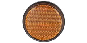 odrazka kulatá, Q-TECH (oranžová, průměr 60 mm)