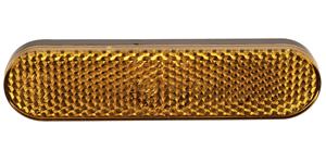 odrazka obdélníková, Q-TECH (oranžová, se zajišťovacím čepem, 95 x 23 mm)