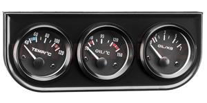 panel univerzálních ukazatelů teploty vody, teploty a tlaku oleje 12V, průměr 52 mm