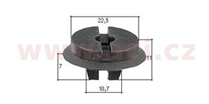 plastová příchytka s vnitřním závitem (sada 10 ks)