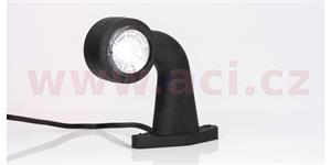 poziční světlo LED (118x45 mm) kombinace 2v1 s gumovým držákem, kabel 0,5 m, L=P