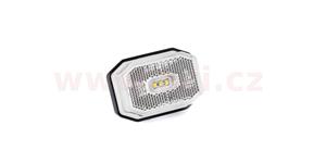 poziční světlo LED obdélníkové bílé (71x50 mm) s odrazkou, kabel 0,5 m