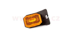 poziční světlo LED obdélníkové oranžové (100x63 mm) s odrazkou, s držákem, kabel 0,5 m