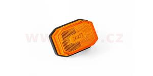 poziční světlo LED obdélníkové oranžové (71x50 mm) s odrazkou, kabel 0,5 m