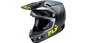 přilba FORMULA S CARBON, FLY RACING - USA (šedá/hi-vis)