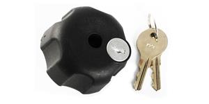 RAM® Key Lock Knob with Brass Insert for B Size Socket Arms