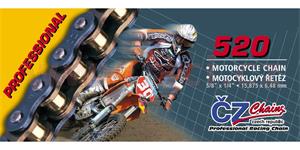 reťaz 520M, ČZ - ČR (farba čierna, 110 článkov vr. rozpojovacie spojky CLIP)