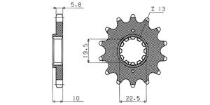 reťazové koliesko pre sekundárne reťazy typu 520, BRAKING (15 zubov)