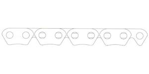 rozvodový reťaz 82RH2010, MORSE (128 článkov vrátane spojky)