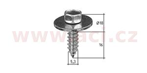 speciální samořezný vrut pozink Fe (sada 20 ks)