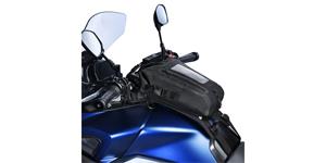 tankbag na motocykel AQUA S8 s popruhy, OXFORD (čierny, objem 8 l)