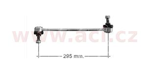 tyčka stabilizátoru přední, M12x1,5 mm, délka 295 mm,  L=P