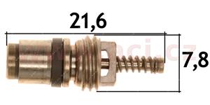 ventil klimatizace 1234yf M8, délka 22 mm, těsnění fluorocarbon (sada 5 ks)