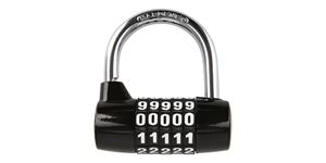 zámok U profil 5-DIGIT, OXFORD (priemer čapu 7 mm, čierny)